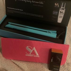 Hair straightener SA gold edition teal blue
